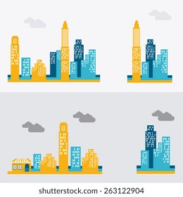City design over white background, vector illustration.