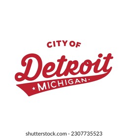 City of Detroit lettering design. Detroit, Michigan typography design. Vector and illustration.