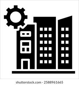 City Development Icon Element For Design