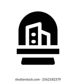 city dome icon. vector glyph icon for your website, mobile, presentation, and logo design.