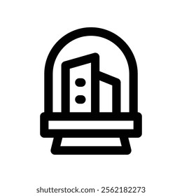 city dome icon. vector line icon for your website, mobile, presentation, and logo design.