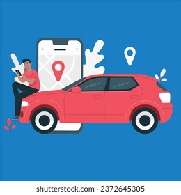 city driver concept vector design illustration