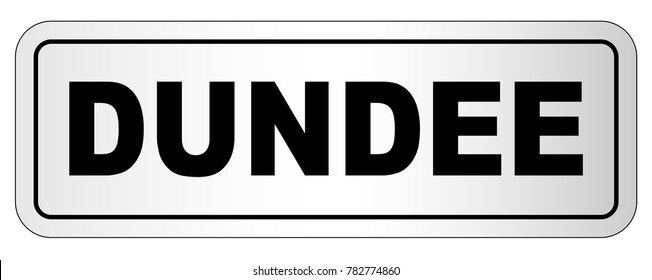 The city of Dundee nameplate on a white background