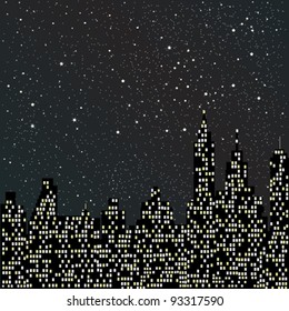 City during night time