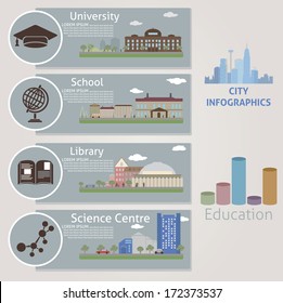 City. Education. Vector for your design
