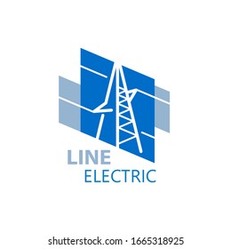 City Electric logo. High voltage pole lines elements.