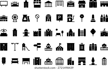 Elementos de ciudad e iconos Urbanas Icono de Vector simple. Plantilla de diseño de símbolos de ilustración para elemento de interfaz de usuario móvil de Web.