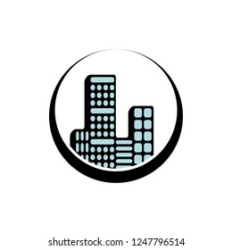 city emblem, vector icon