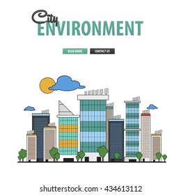 City environment background for business
