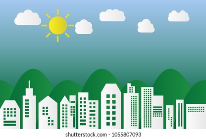 city environment and ecosystem,vector illustration.