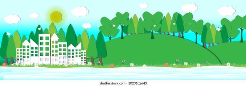 City Environmentally friendly and green eco city