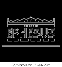 The City of Ephesus Turkiye Vector Sign