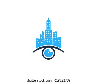 City Eye Icon Logo Design Element