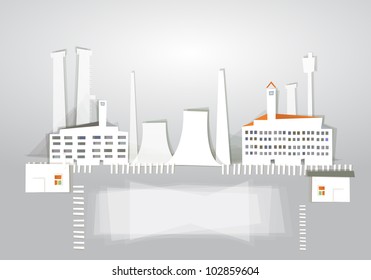 City factory background "White city" collection