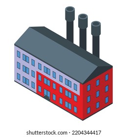 City factory icon. Isometric of city factory vector icon for web design isolated on white background