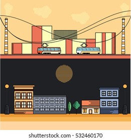 City factory vectors
