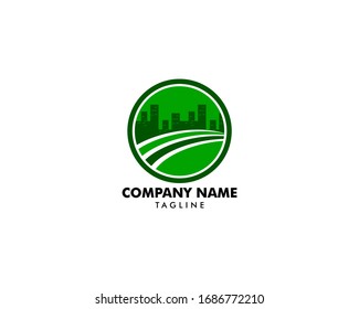 City Farm Logo Design Vector Illustration