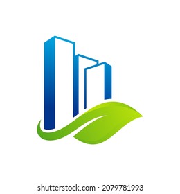 Plantilla vectorial de diseño del logotipo de la granja de ciudades. Concepto del logotipo de la granja