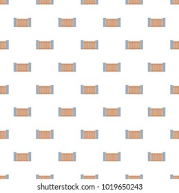 City fence pattern seamless in flat style for any design