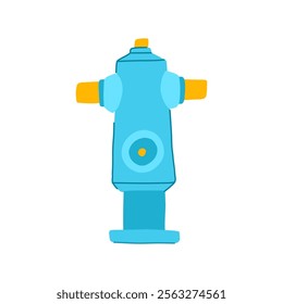 city fire hydrant cartoon. fighter extinguisher, pump connection, pressure flow city fire hydrant sign. isolated symbol vector illustration