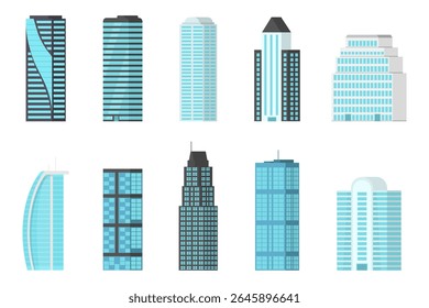 Vista plana da cidade com estrutura de escritório negócio urbano centro urbano conceito de viagem gráfico isolado torre de fundo casa arquitetura comercial imobiliário paisagem propriedade

