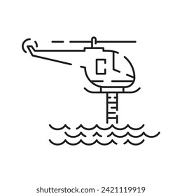 Icono de línea de inundación de la ciudad, cambio climático y ecología, icono del vector de desastres hídricos, gráficos vectoriales, símbolo de contorno de trazo editable, eps 10