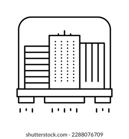 City-Fliege-Symbol-Vektorgrafik. Stadtfliegzeichen. isoliertes Kontursymbol