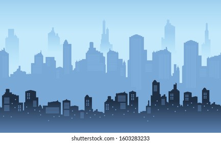 City Skyscraper Blue Bright Sky Stock Vector (Royalty Free) 1578926017 ...