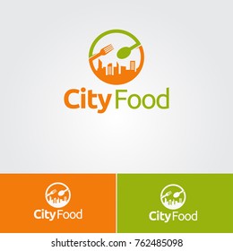 city food logo vector for business