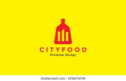 city food spatula logo vector symbol icon illustration design