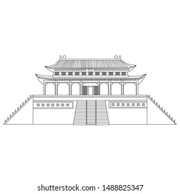 City Forbidden City Beijing China Simple Stock Vector (Royalty Free ...