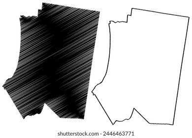 City of Frankston (Commonwealth of Australia, Victoria state, Vic) map vector illustration, scribble sketch Frankston map