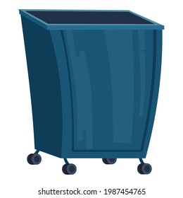 Icono de contenedor de basura de la ciudad. Caricatura de la ciudad contenedor de basura icono vector para el diseño web aislado en fondo blanco