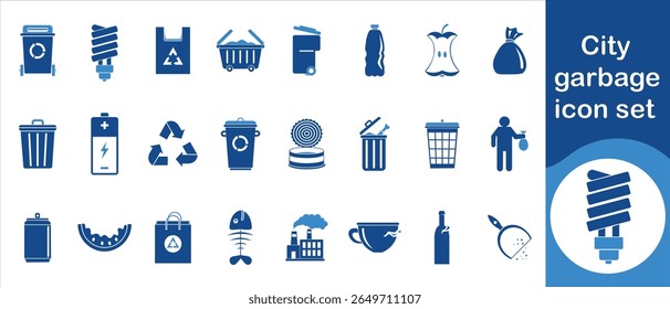 City garbage icon set, black, ambulance, pack, transport, cement, industry, background, infrastructure, service, mixer, monochrome, front, flatbed and more