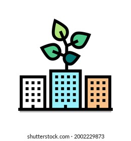 city gardening environment color icon vector. city gardening environment sign. isolated symbol illustration