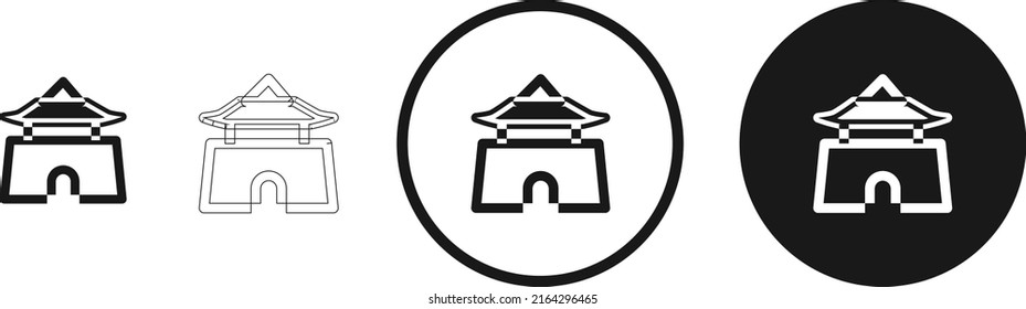 city gate icon . web icon set . icons collection flat. Simple vector illustration.