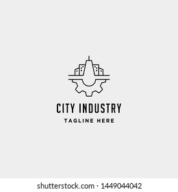 City Gear Logo Vector Industrial symbol icon design illustration