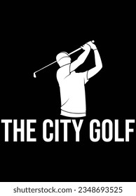 The city golf vector art design, eps file. design file for t-shirt. SVG, EPS cuttable design file