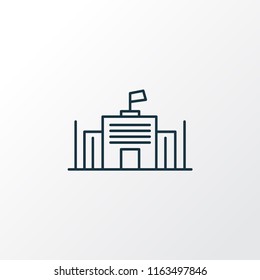 City governance icon line symbol. Premium quality isolated parliament element in trendy style.