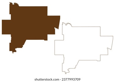 City of Greater Shepparton (Commonwealth of Australia, Victoria state, Vic) map vector illustration, scribble sketch Greater Shepparton City Council map