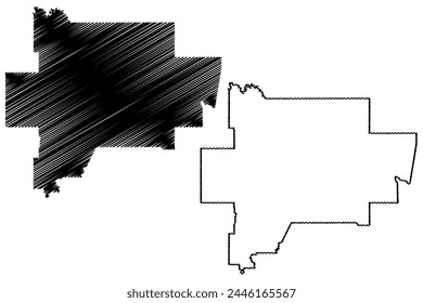 City of Greater Shepparton (Commonwealth of Australia, Victoria state, Vic) map vector illustration, scribble sketch Greater Shepparton City Council map