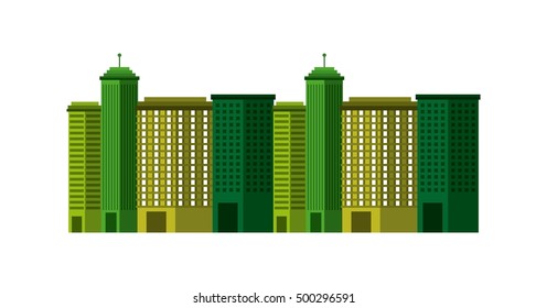 city green ecology cityscape vector illustration design