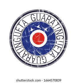 City of Guaratingueta, Brazil postal rubber stamp, vector object over white background