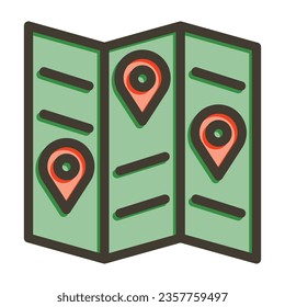 City Guide Vector Thick Line Filled Colors Icon For Personal And Commercial Use.
