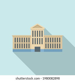 City hall building icon. Flat illustration of City hall building vector icon for web design