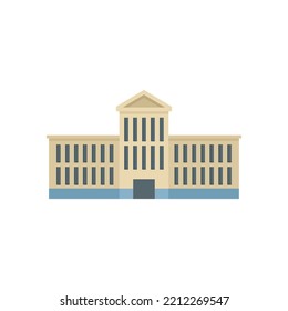 City hall building icon. Flat illustration of City hall building vector icon isolated on white background