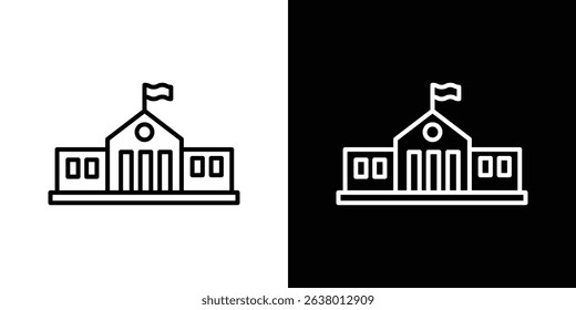 City hall building icon Graphic vector set for ui design