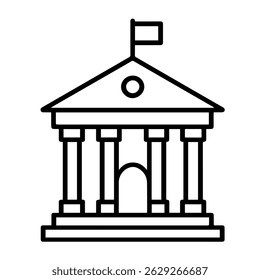 City hall building icon on white background vector
Vector icon public environment