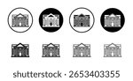 City hall building icon simple vector isolated symbol