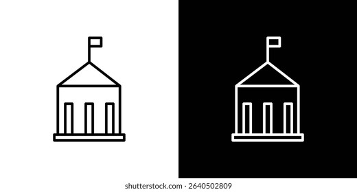 City hall building icon symbol concept for graphic design, Website, UI. EPS